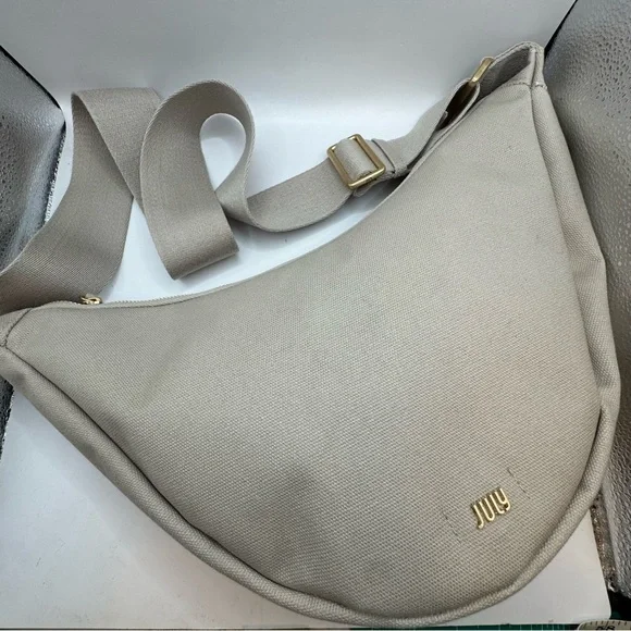 July Everyday Crescent sling bag with adjustable crossbody strap neutral - Picture 11 of 13